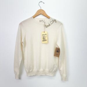 I Stole My Boyfriend’s Shirt I.S.M.B.S. Women’s Cashmere Park City Cream Sweater